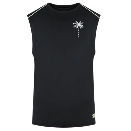 아레나 남성 코코스 슬리브리스 래쉬가드 A5BM1PR10BLK_이미지