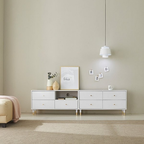 나무뜰 모모 수납서랍형 심플 거실장세트 2000_이미지