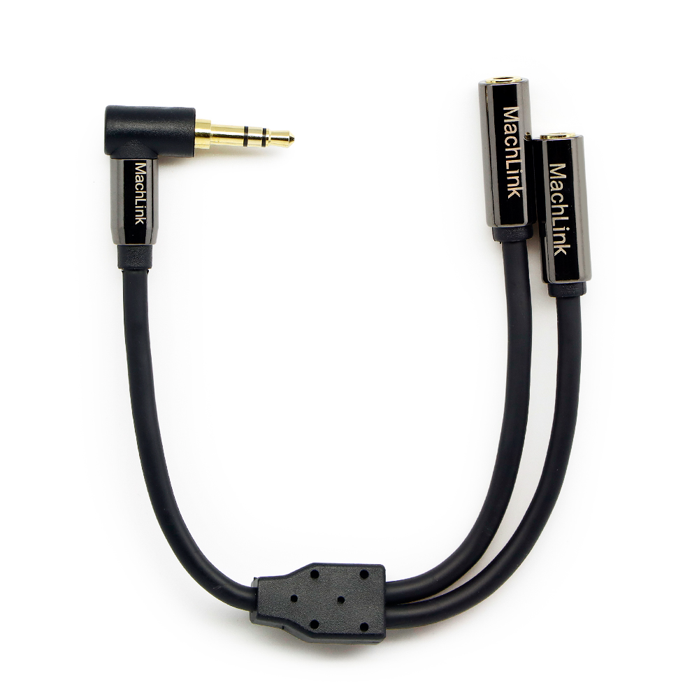 마하링크 3극 3.5mm 스테레오 Y형 꺾임 케이블 (ML-TSYH015, 15cm)