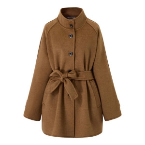 미니멈 에브리데이 여성 하이넥 울 블렌드 끈 모던 하프 코트 EB4JH014D_이미지