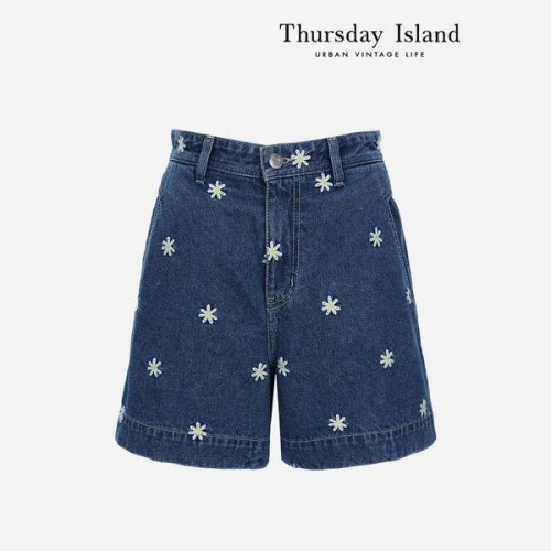 써스데이아일랜드 여성 데이지 자수 숏츠 T234MJE237W
