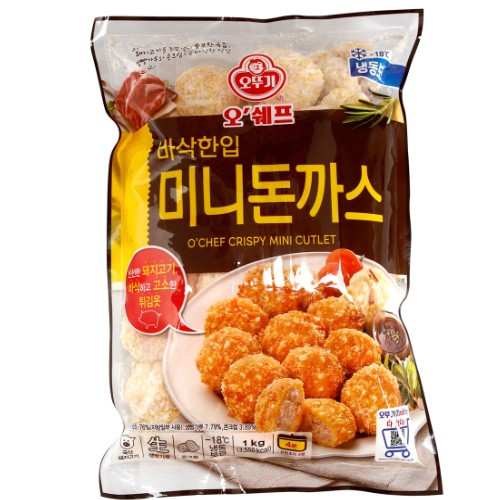 오뚜기 오쉐프 바삭한입 미니돈까스 1kg (2개)_이미지