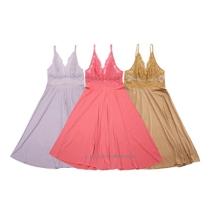 고급스런 캐미컬자수 실키 롱슬립 FS948A GD