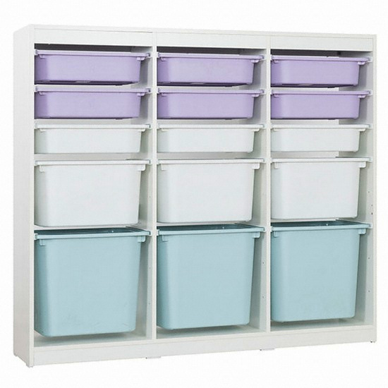 리바트 이즈마인 프렌즈아이 마카롱 3x5 일반 수납장_이미지