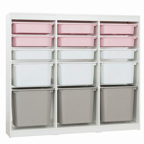 리바트 이즈마인 프렌즈아이 마카롱 3x5 일반 수납장_이미지