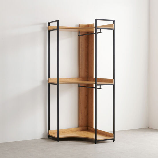 데코라인 스틸홈 드레스룸 행거 2단 코너 옷장 800