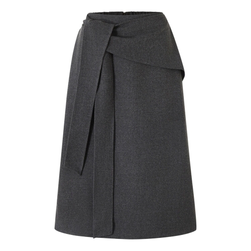 미니멈 에브리데이 드레이프 랩 스타일 백 슬릿 롱 스커트 EB4WH027D_이미지