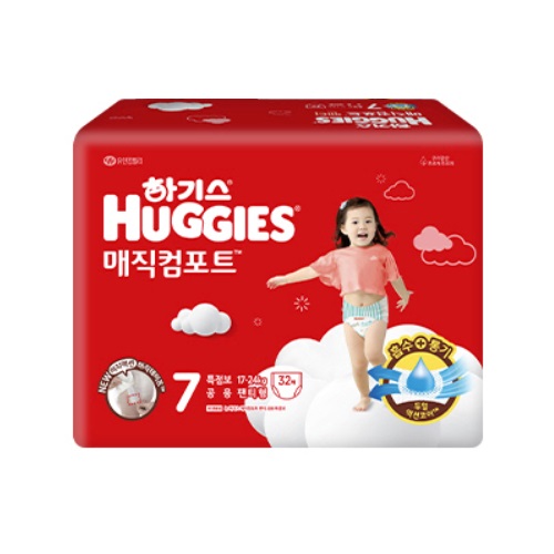  하기스 2024 매직컴포트 팬티형 7단계-공용 [32매]