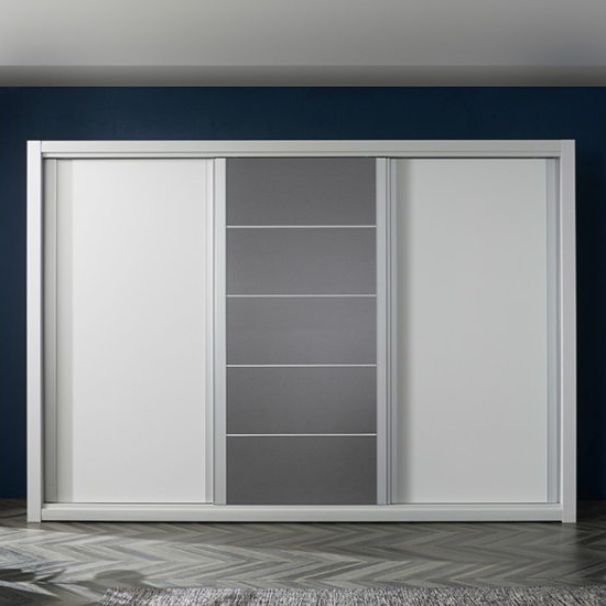 우아미가구 프렌치 슬라이딩 도어 10자 옷장 풀세트 2800_이미지