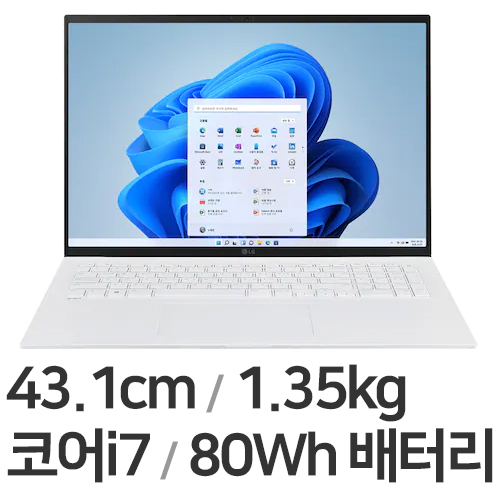 LG전자 2022 그램17(12세대) 17Z90Q-GA76K (SSD 512GB)