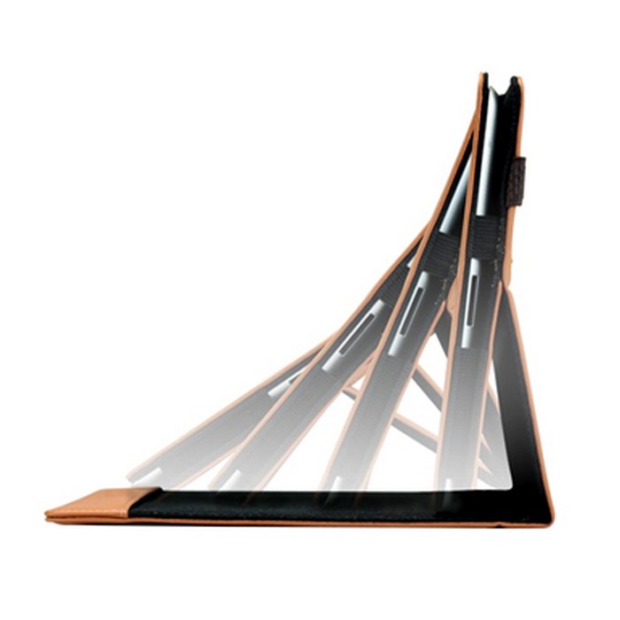 TUNEWEAR 뉴 아이패드 가죽케이스 TUNEFOLIO 브라운