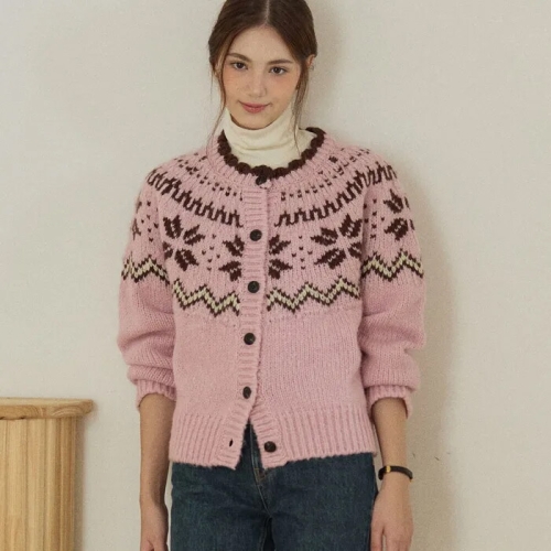 아페쎄 아워호프 Flurry a Wool Nordic Cardigan 3colors H25WT-KN07