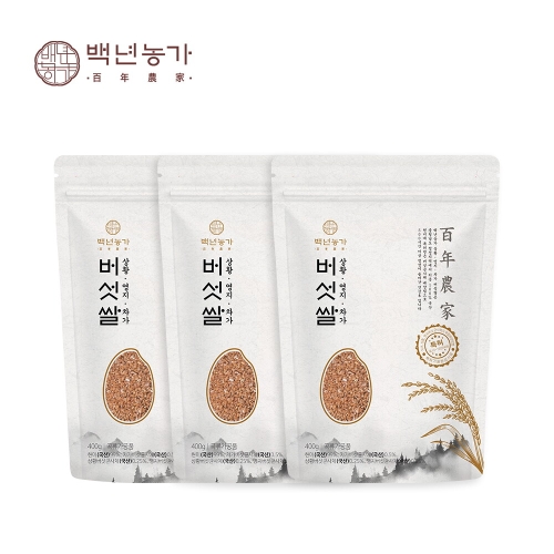 백년농가 차가 영지 상황버섯쌀 현미400g (3개)_이미지