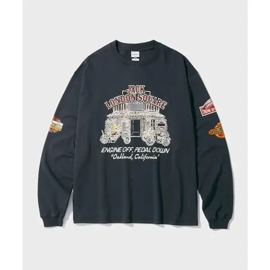 아웃스탠딩 MOT LONG SLEEVE JACK LONDON SQUARE CHARCOAL 439986