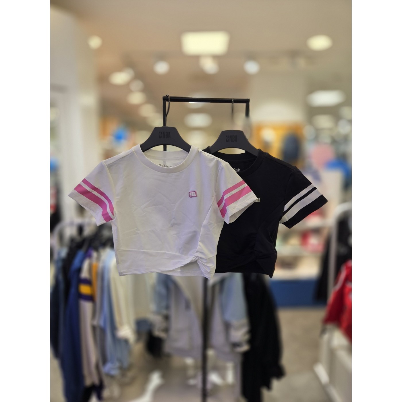 KIDS 여아 크롭 매듭 포인트 반소매 티셔츠K242TS640
