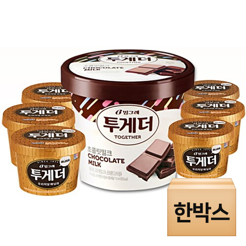 투게더 초콜릿밀크 710ml + 바닐라 미니어처 300ml x 6개