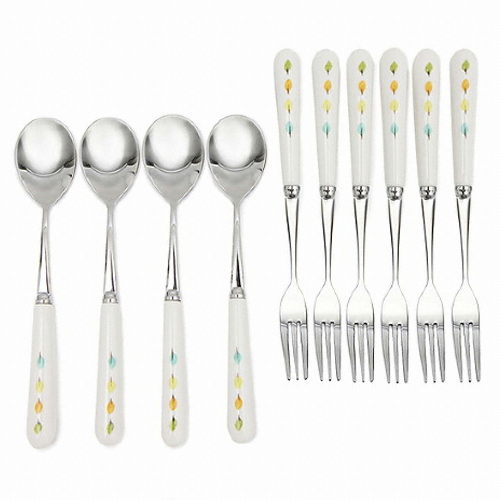 행남자기 해피트리 티스푼+티포크