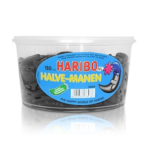 하리보 검정 반달 구미 젤리 1.4kg 150조각 Haribo Licorice Half Moons_이미지