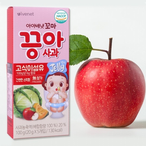 아이배냇 꼬마 끙아젤리 사과 100g (12개)_이미지