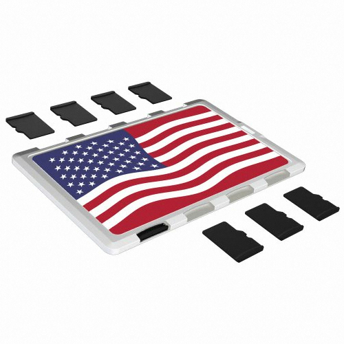 DiMedium DiMeCard 화이트 성조기 에디션 MicroSD 카드 홀더 (해외구매)_이미지