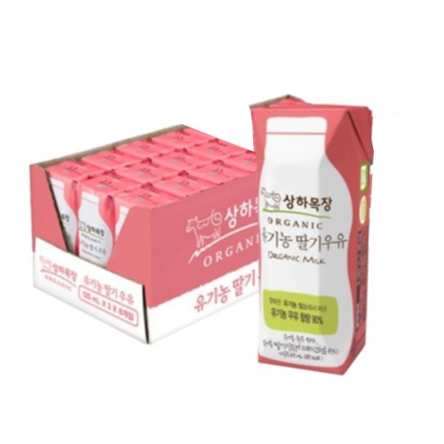 매일유업 상하목장 유기농 딸기 우유 125ml (12개)