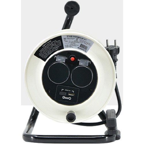 펄스일렉트로닉스 코니탭 2구 USB 방우형 컴팩트 릴전선