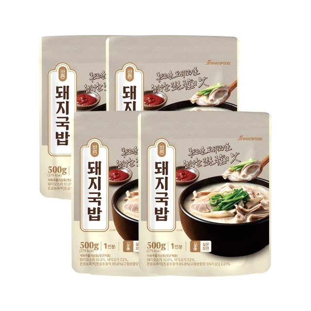 진한식품 바른 돼지국밥 500g (4개)_이미지