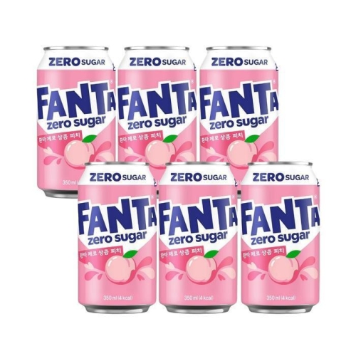 코카콜라음료 환타 제로 상큼 피치 350ml (6개)_이미지