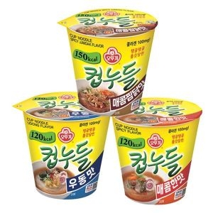 컵누들 매콤한맛 6개 + 매콤찜닭 6개 + 우동맛 6개 선택..33235761
