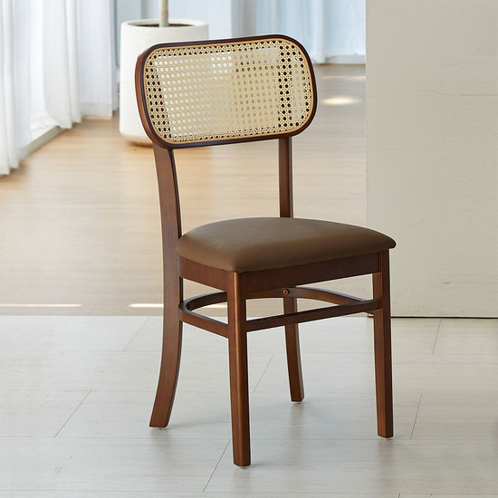 버터 라탄 원목 의자