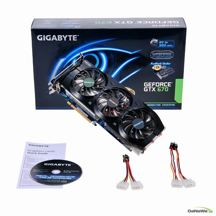 GIGABYTE ������ GTX670 UDV OC D5 4GB WINDFORCE 3X