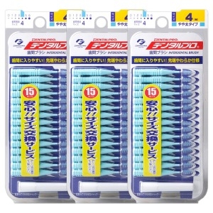 덴탈프로 잭스 치간칫솔 15P 4호 3개 Msize