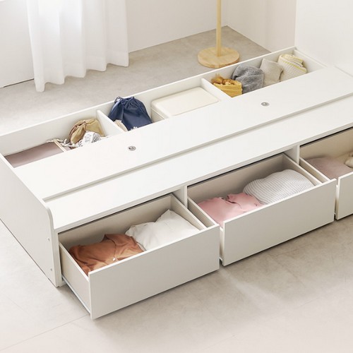 헤이몰리 라빈 수납 LED침대 D (본넬스프링)_이미지