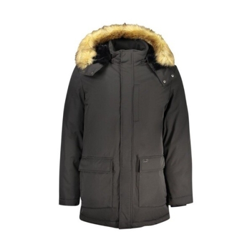 게스 남자 패딩 블랙 Polyester 남성 자켓 215516 겨울 파카 점퍼