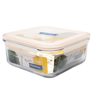 삼광 밀폐용기 사각 글라스락 반찬용기 플라스틱 4호 그릇 2600ml 반찬통 유리_이미지
