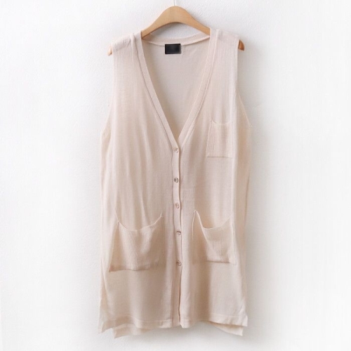 나야홍 아이우먼 하찌니트롱포켓조끼 AP6273M505 빅사이즈_이미지