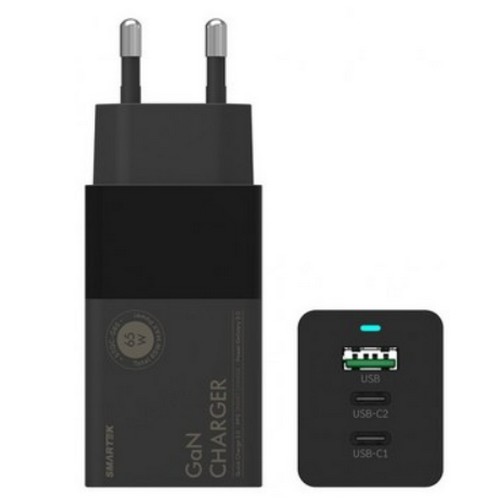 이음전산 스마텍 PD PPS 3포트 65W GaN 충전기 STQC-G65