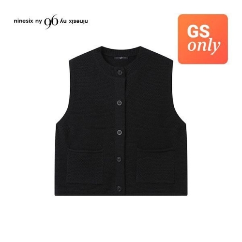 96NY 투 포켓 라운드넥 니트 베스트 NP3VW004L0