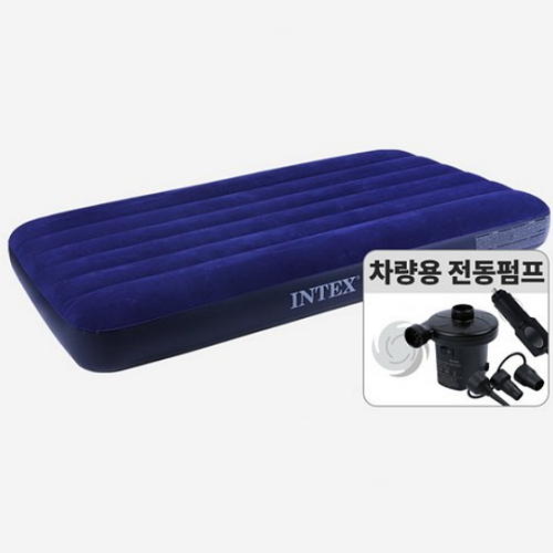 인텍스 듀라빔 다우니 에어매트 광폭싱글 (99x191) (단품+차량용펌프)