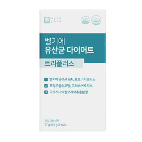 애플트리김약사네 벨기에 유산균 다이어트 트리플러스 5.5g 14포 (4개)_이미지