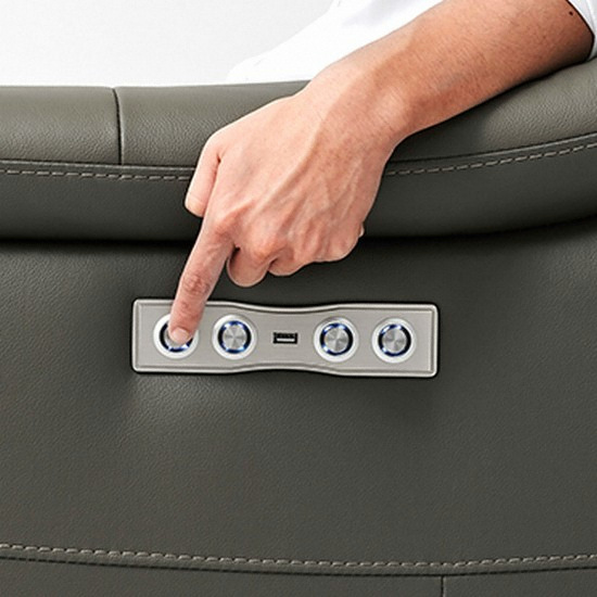 한샘 뉴 프라임 듀얼 천연가죽 리클라이너 4인용_이미지