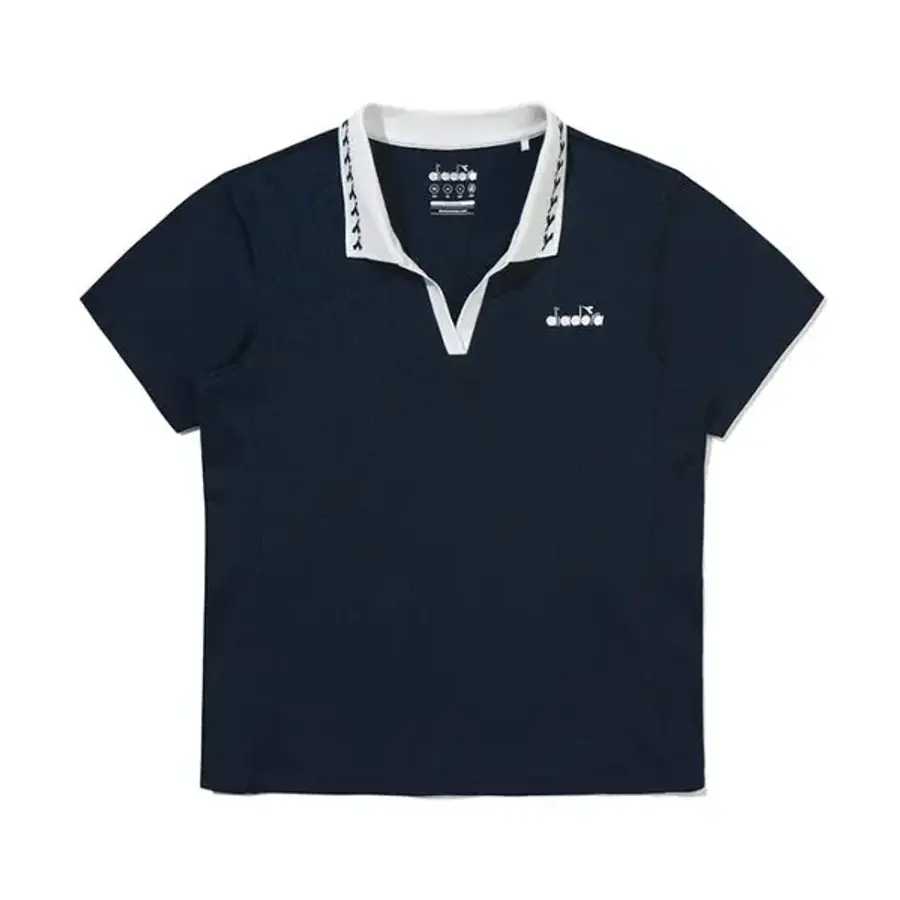 디아도라 클래식 테니스 PK 카라 반팔 티셔츠 우먼 NAVY D6222TTS54-NVD 1695899_이미지