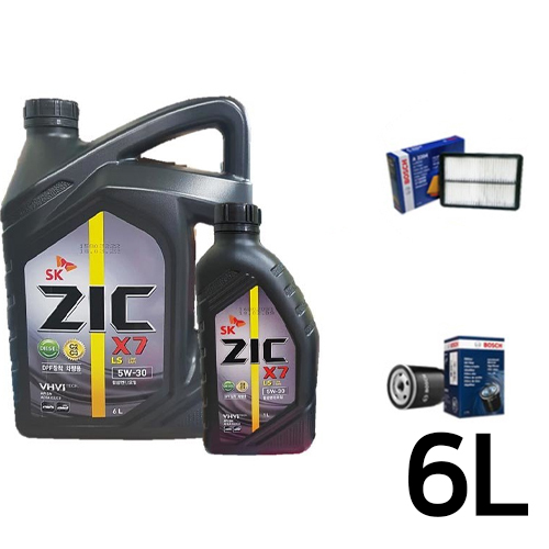 SK엔무브 지크 X7 LS 5W30 6L + 보쉬필터 기아 스포티지NQ5 디젤