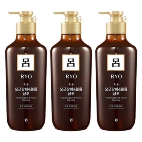 아모레퍼시픽 려 흑운 모근강화&볼륨 샴푸 500ml (3개)