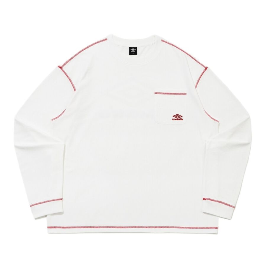 엄브로 크리스피 타슬란 긴팔티 UR321CRL91-WHT0_이미지
