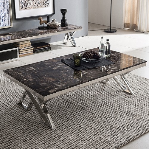 미즌하임 블랙스톤 대리석 거실테이블