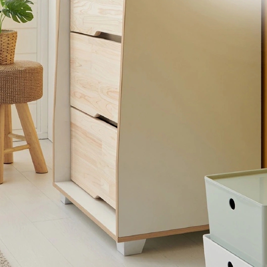 장인가구 스텔라 편백나무 4단 전도방지 서랍장 800_이미지