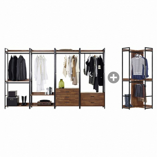 까사미아 초코에디트 드레스룸 코너조합 5-A형 (315x155cm)