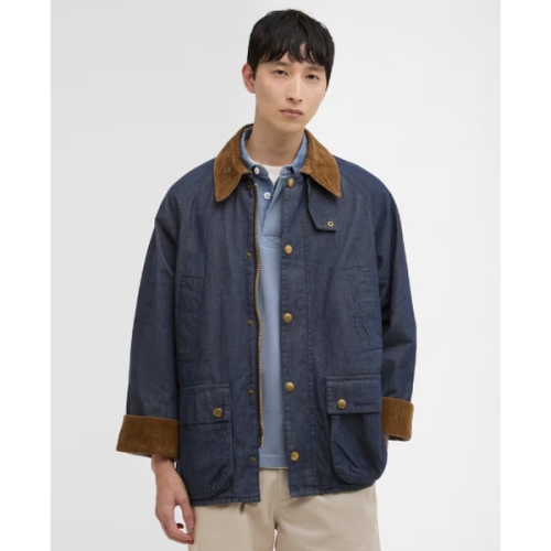 바버 남여공용 블루 OS Bedale 데님 캐주얼 자켓 URJU6E108B3 비데일 Denim 재킷_이미지