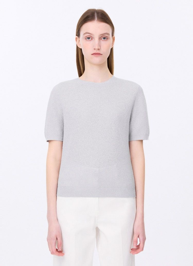 쉬즈미스 베이직 하프 슬리브 니트 KPOP22150_이미지